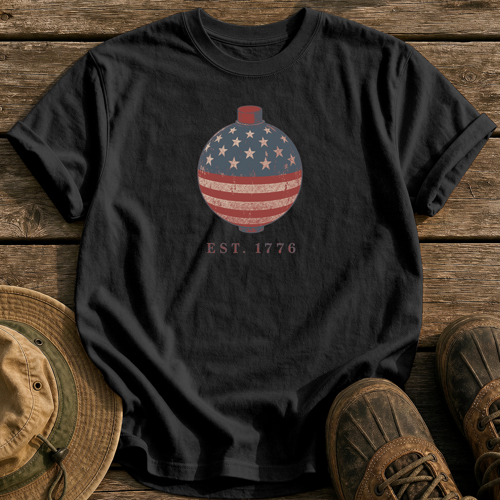 Star-Spangled Bobber tee - Black - front