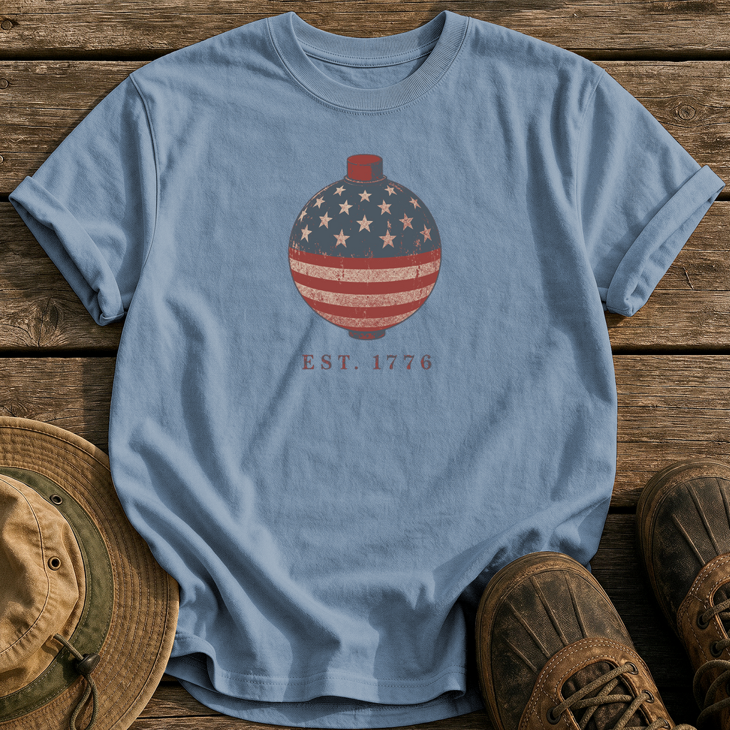 Star-Spangled Bobber tee - Blue Jean - front