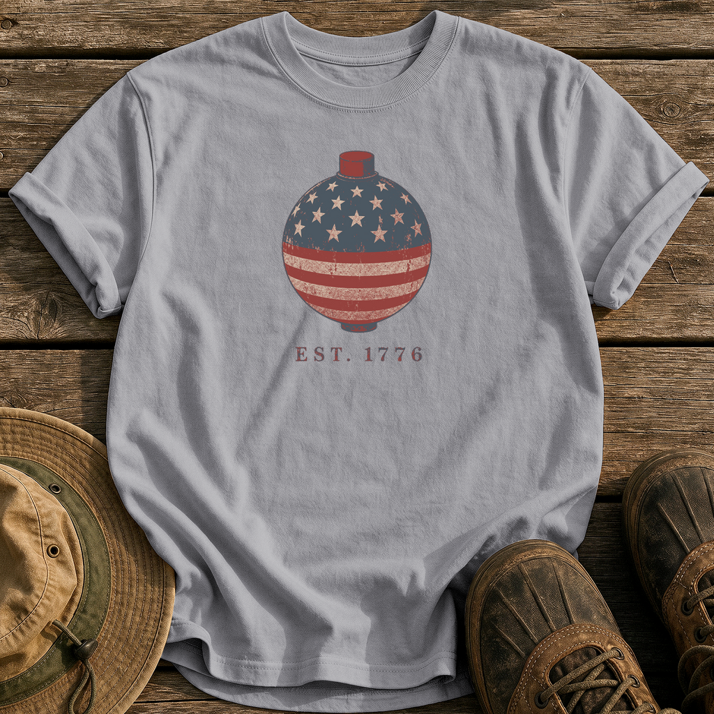 Star-Spangled Bobber tee - Grey - front