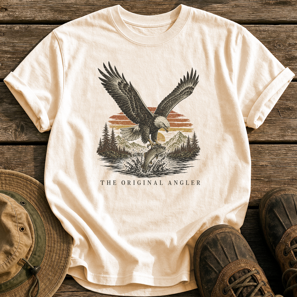 The Original Angler tee - Ivory - front