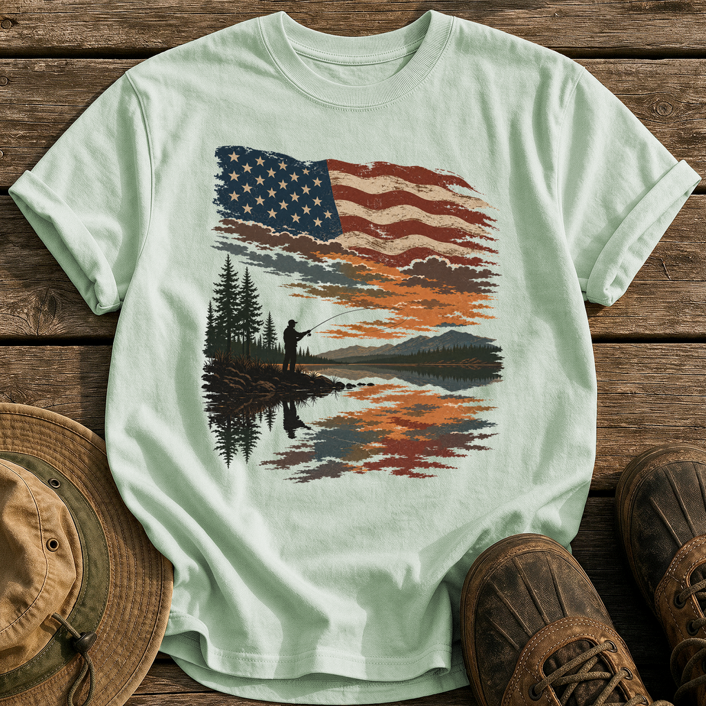 Flag Sky Still Water tee - Bay - front