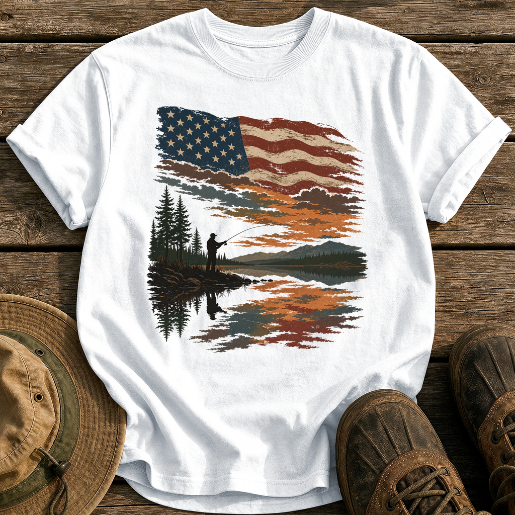 Flag Sky Still Water tee - White - front