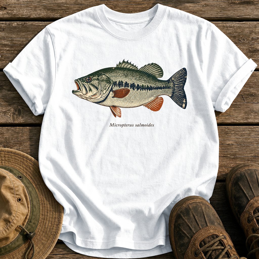 Micropterus Salmoides Largemouth tee - White - front