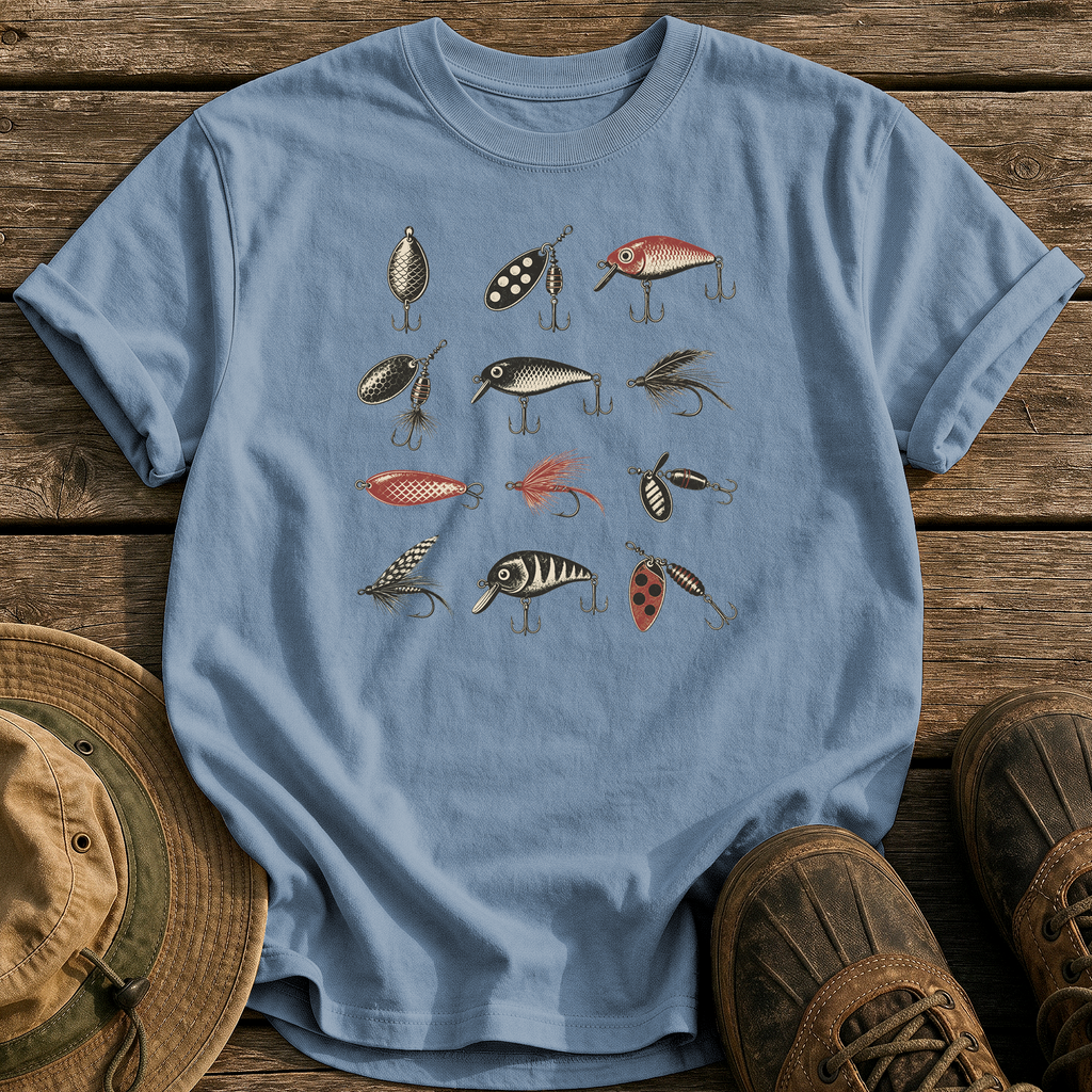 Vintage Lure Collection tee - Blue Jean - front