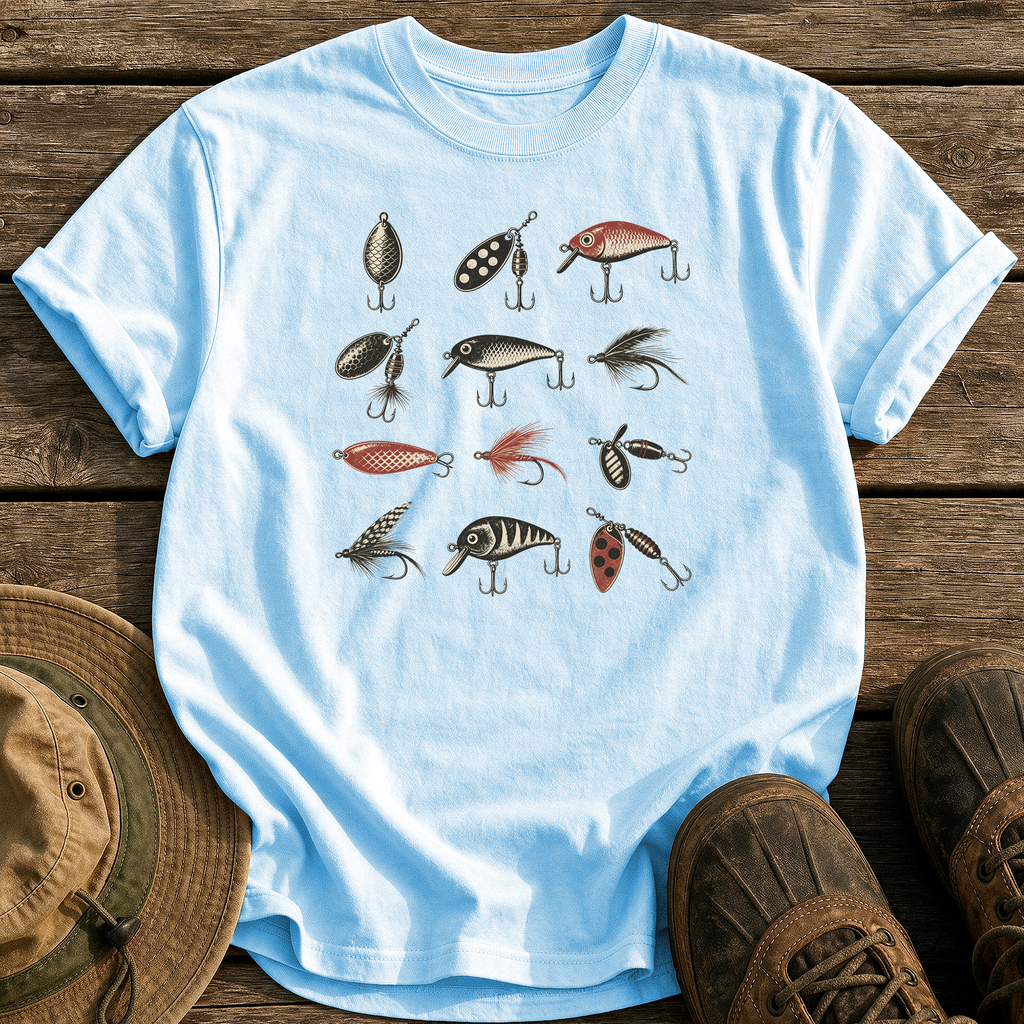 Vintage Lure Collection tee - Chambray - front