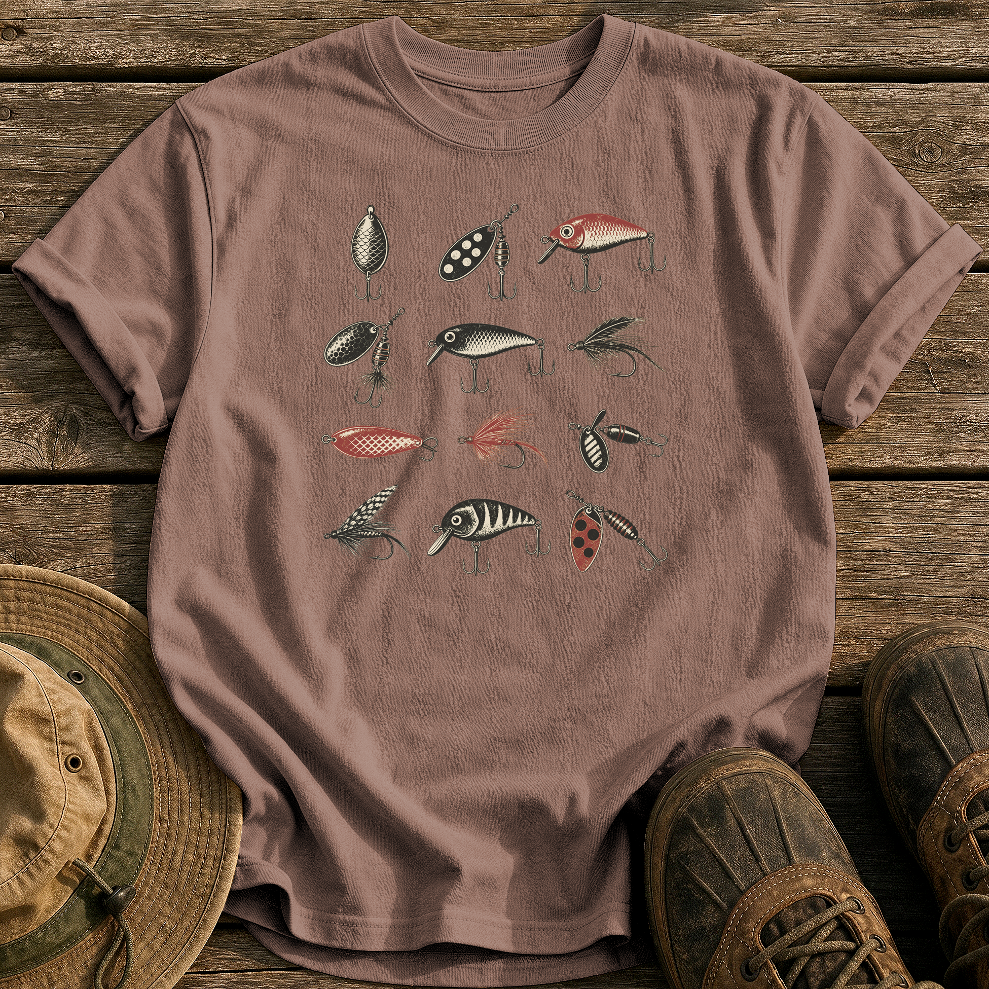 Vintage Lure Collection tee - Espresso - front