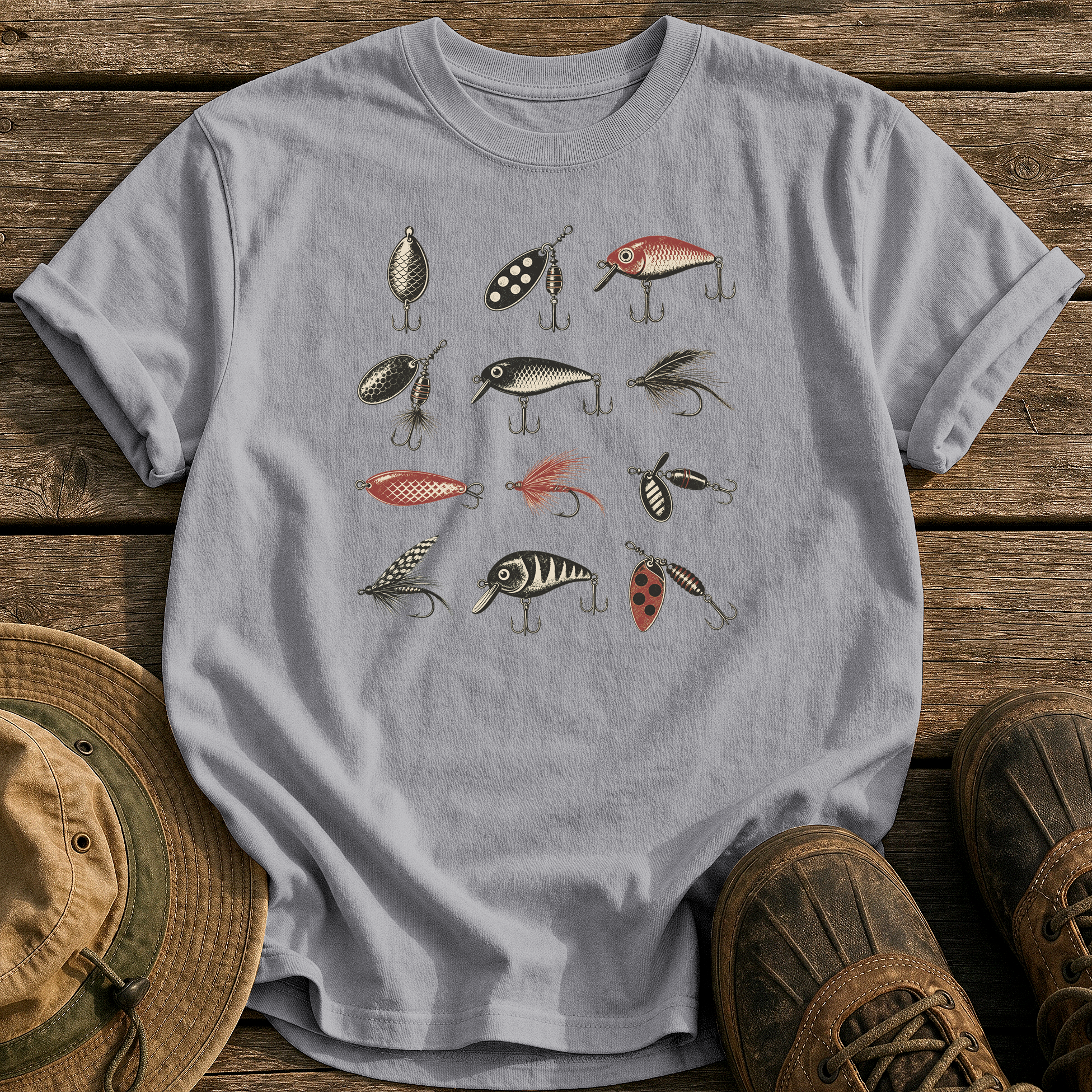 Vintage Lure Collection tee - Grey - front
