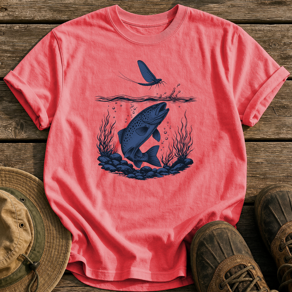 The Rise tee - Watermelon - front