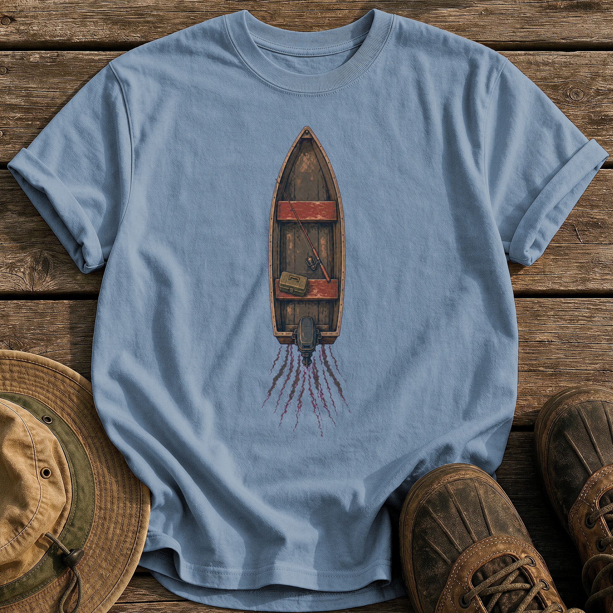 View from Above tee - Blue Jean - front
