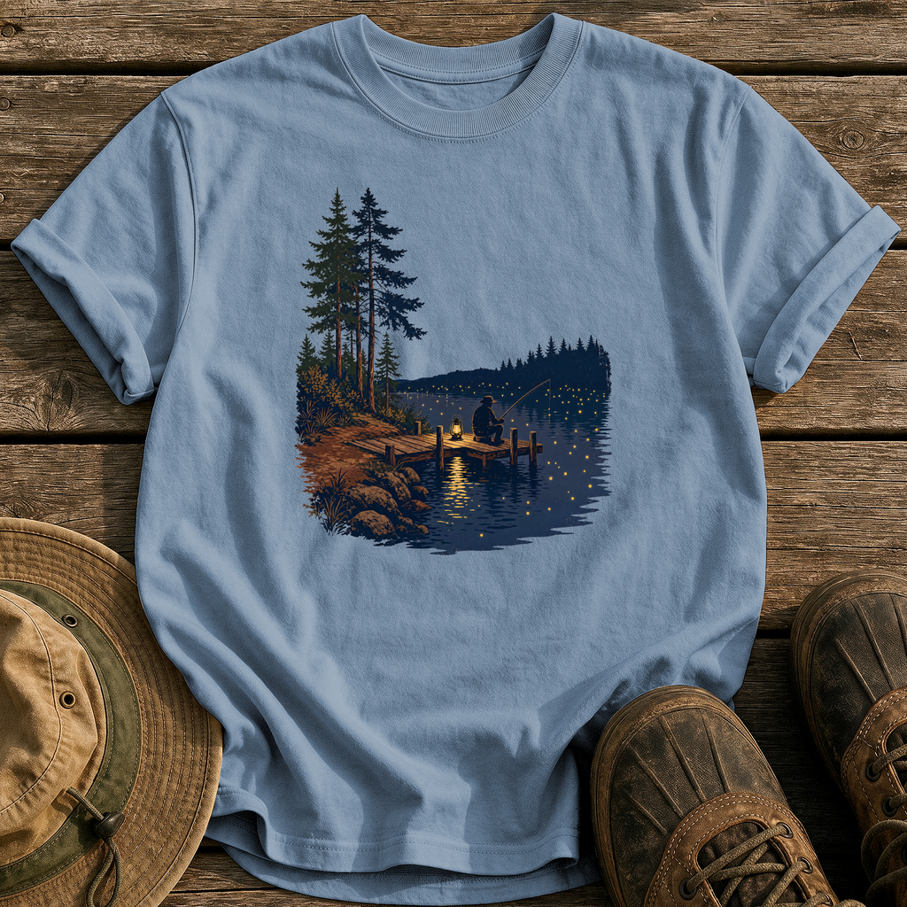 Fireflies & Lantern Light tee - Blue Jean - front
