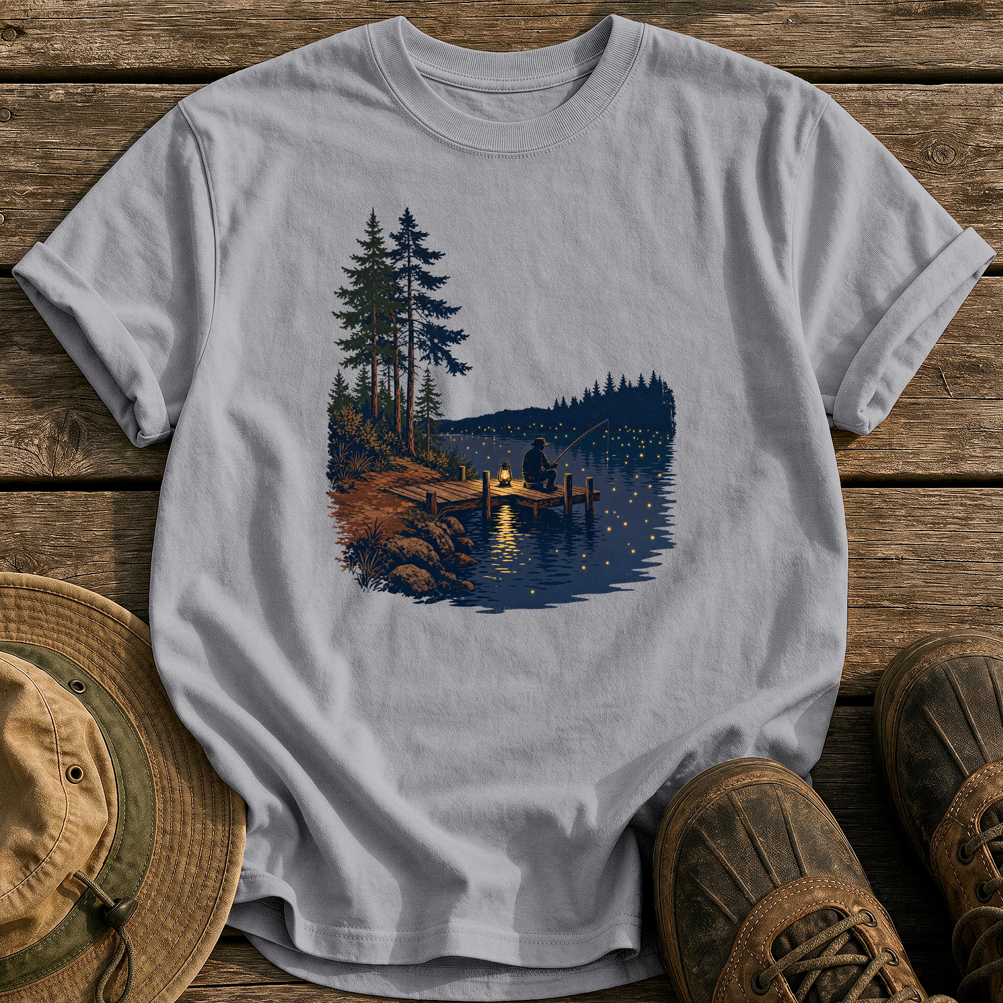 Fireflies & Lantern Light tee - Grey - front