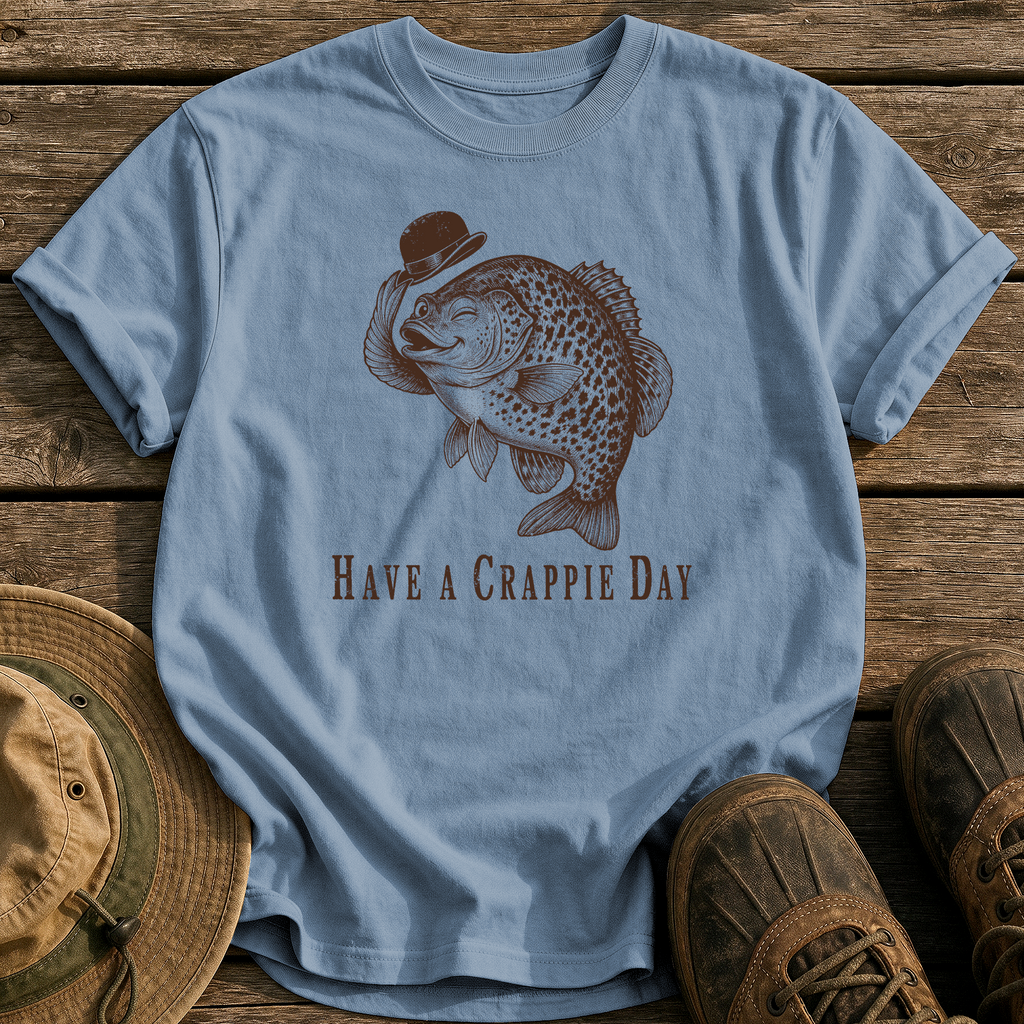 Have a Crappie Day tee - Blue Jean - front