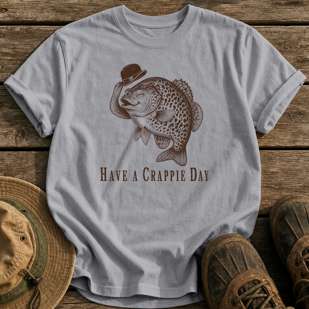 Have a Crappie Day tee - Grey - front