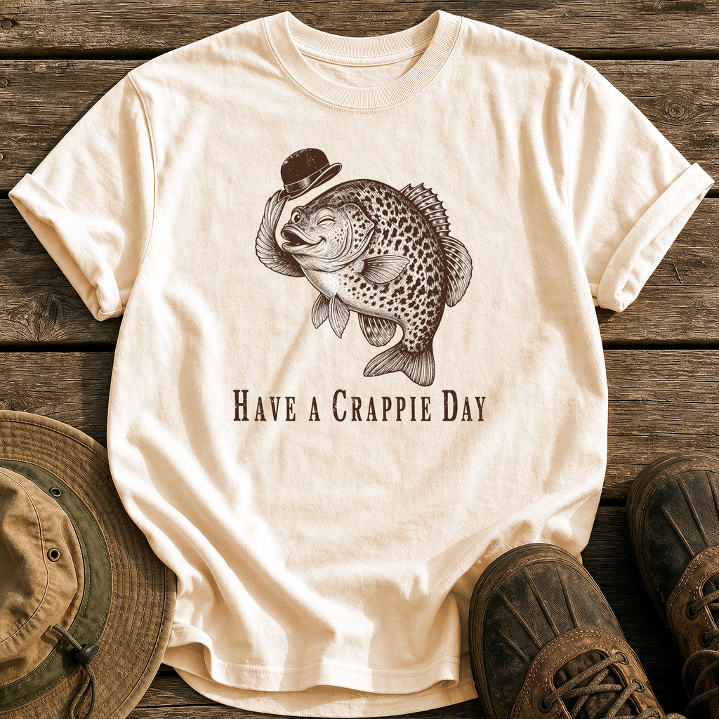 Have a Crappie Day tee - Ivory - front