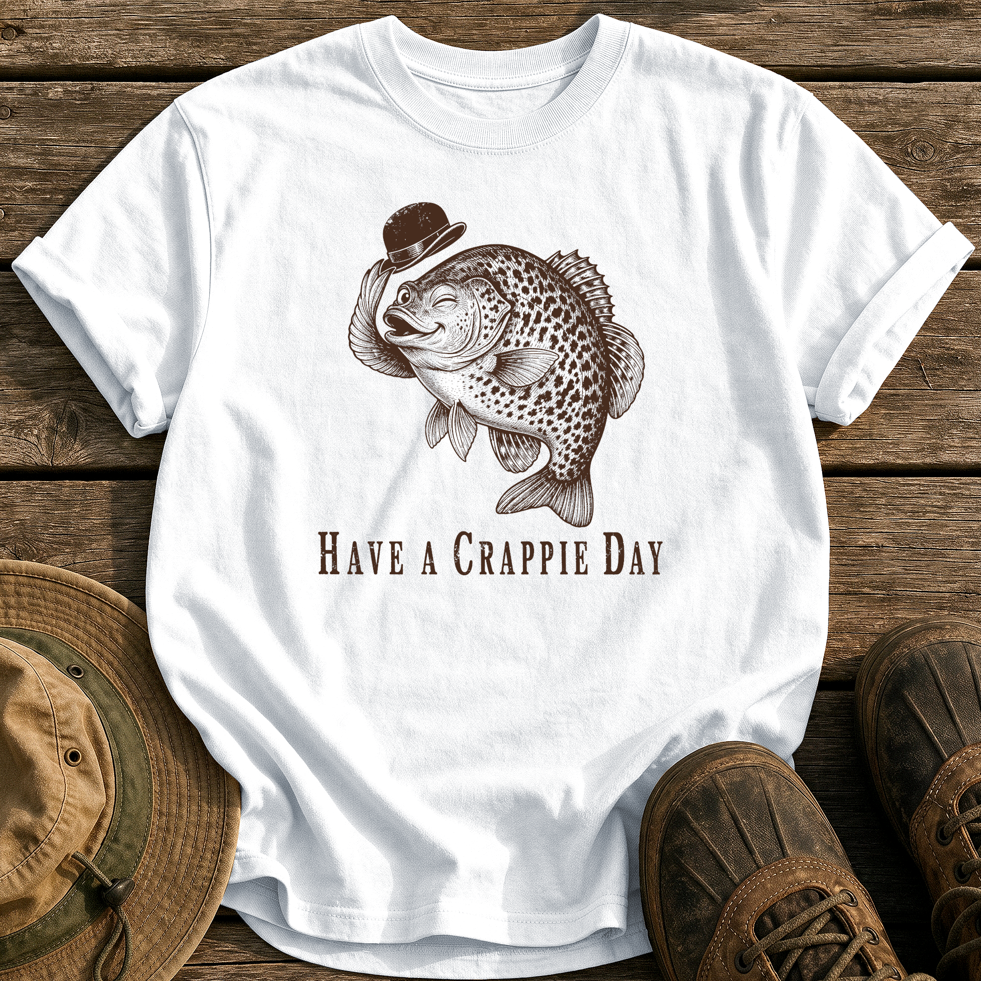 Have a Crappie Day tee - White - front