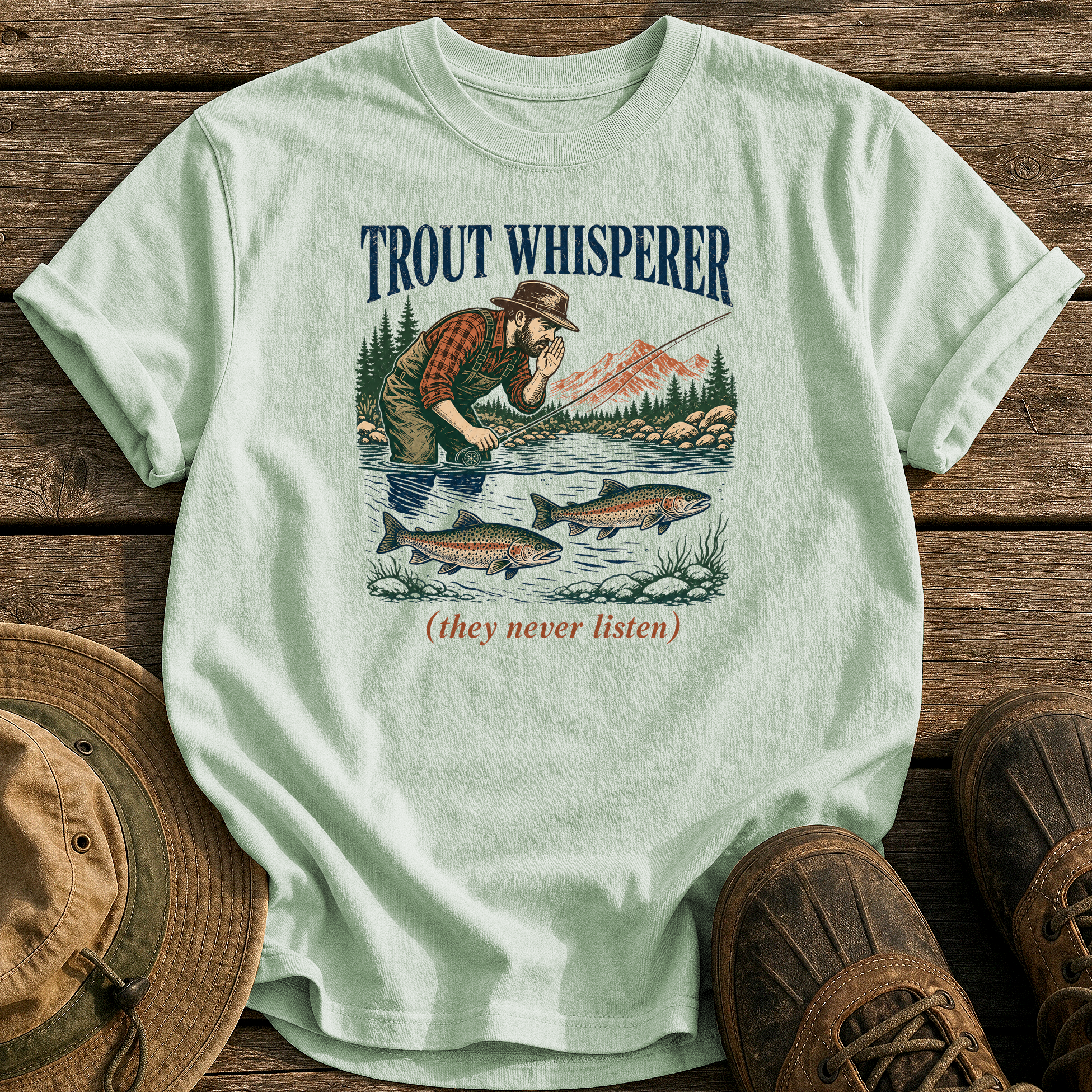 Trout Whisperer tee - Bay - front