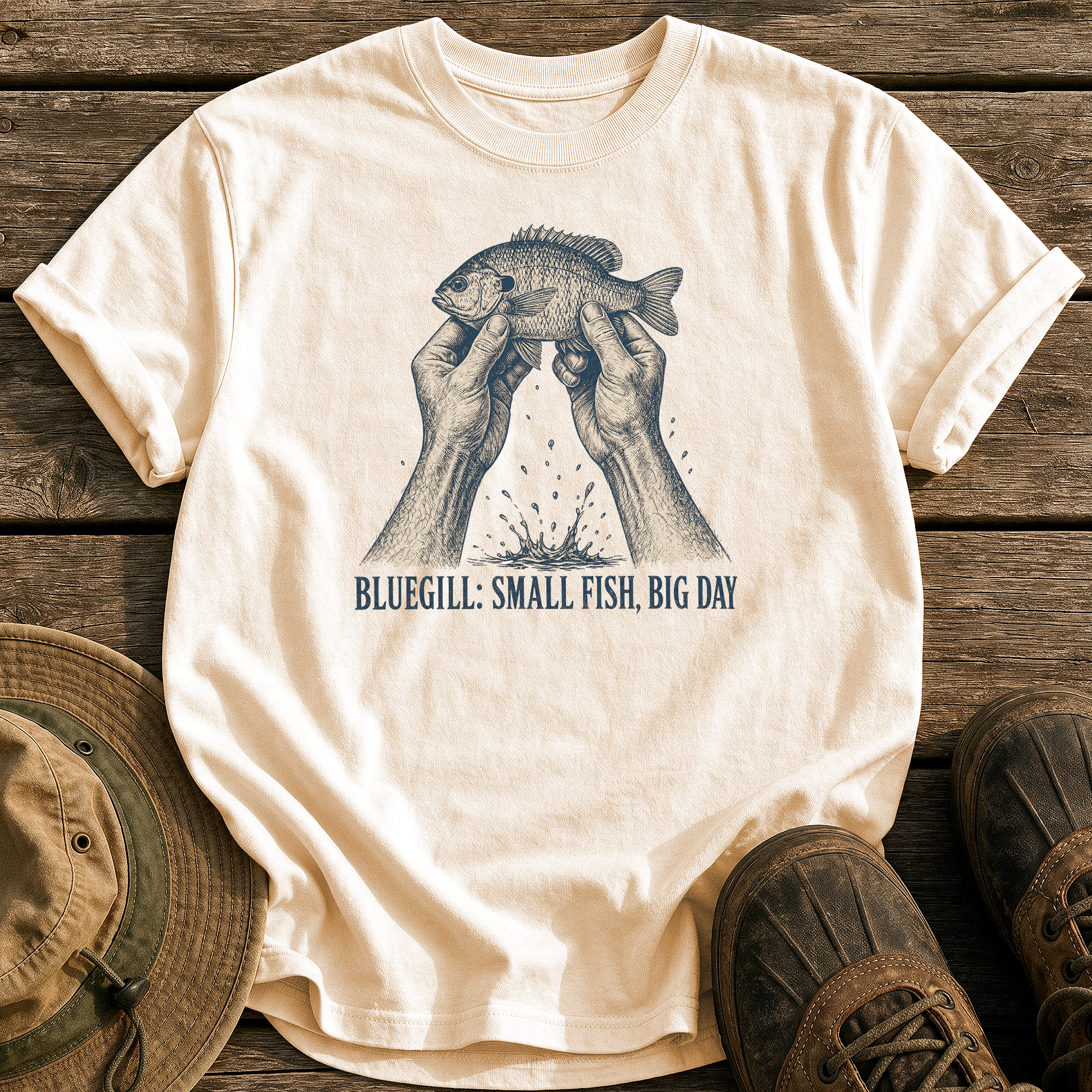 Bluegill: Small Fish, Big Day tee - Ivory - front
