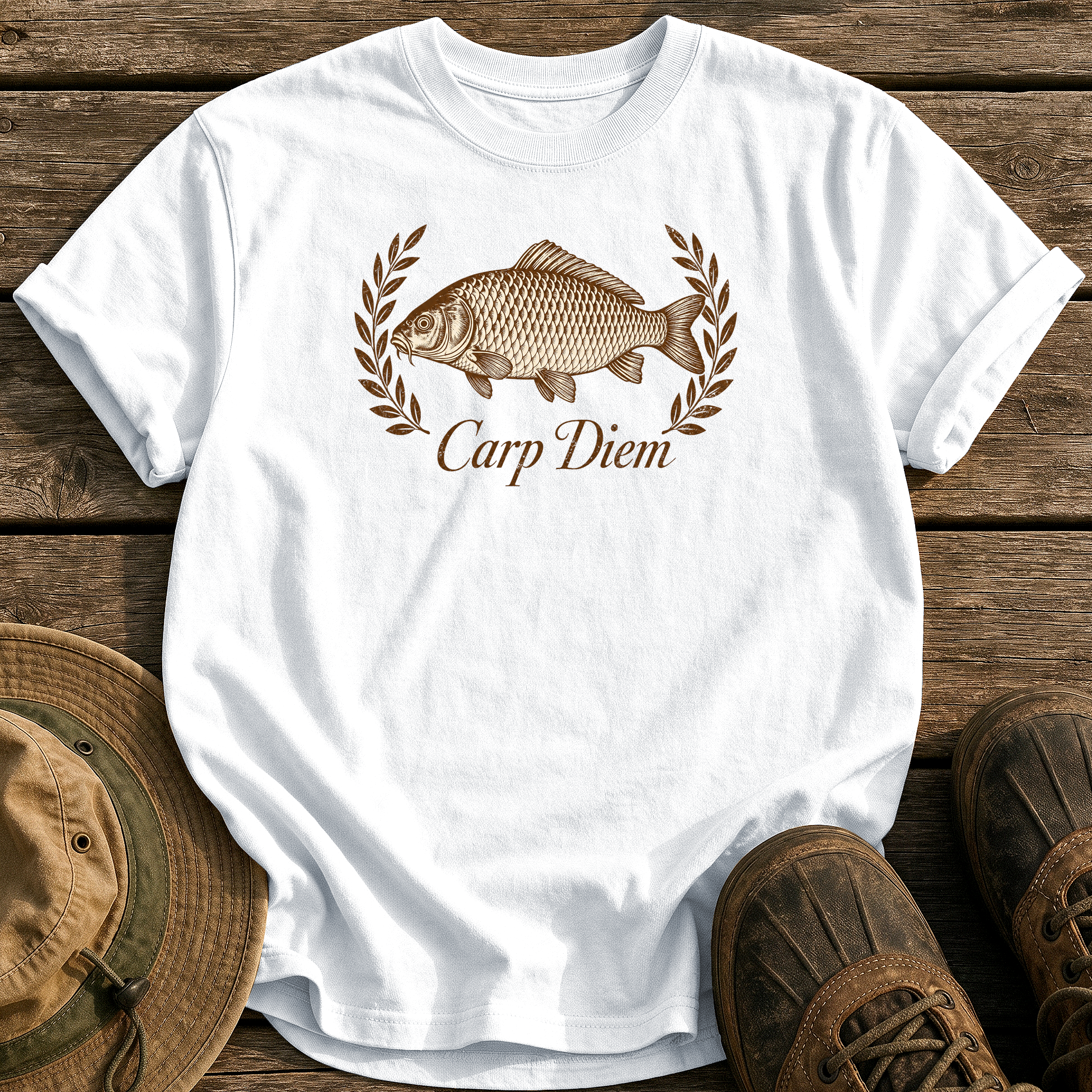 Carp Diem tee - White - front
