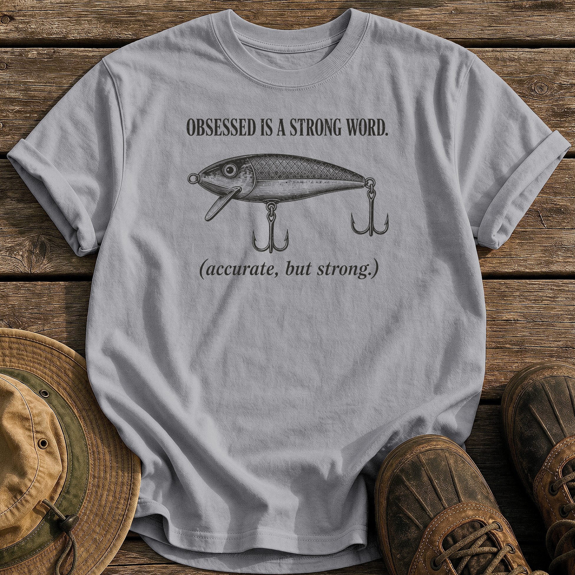 Obsessed Is a Strong Word tee - Grey - front
