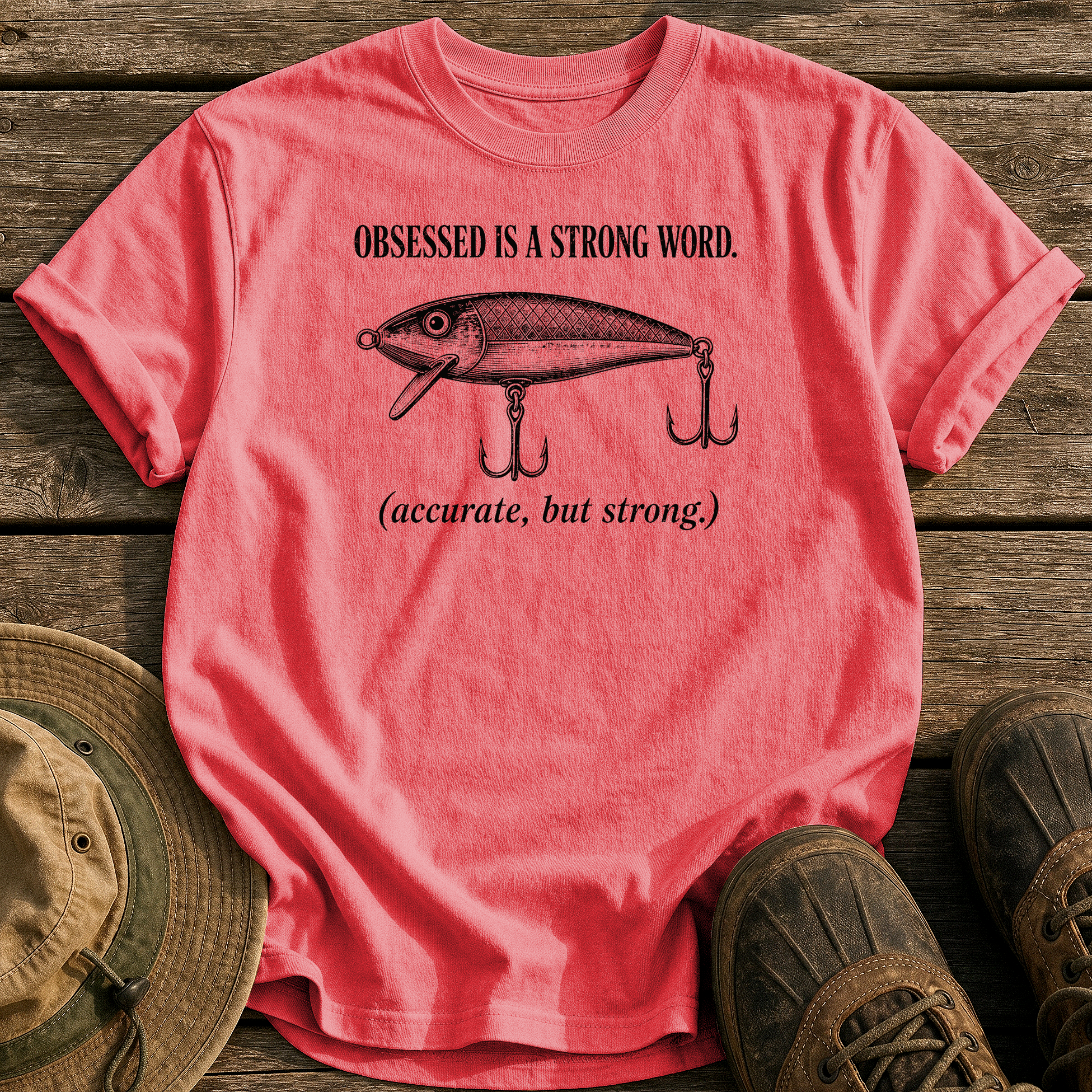 Obsessed Is a Strong Word tee - Watermelon - front