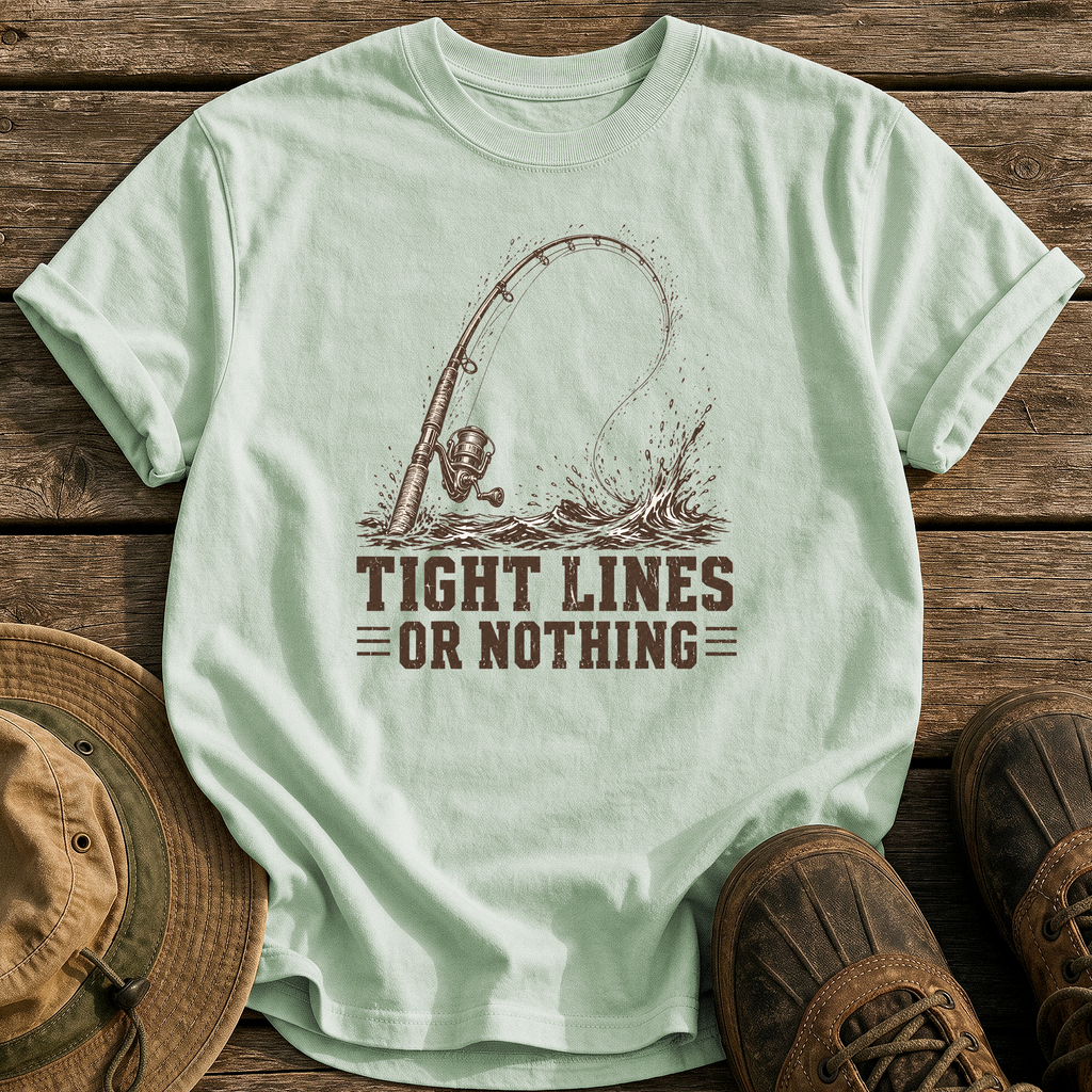 Tight Lines or Nothing tee - Bay - front