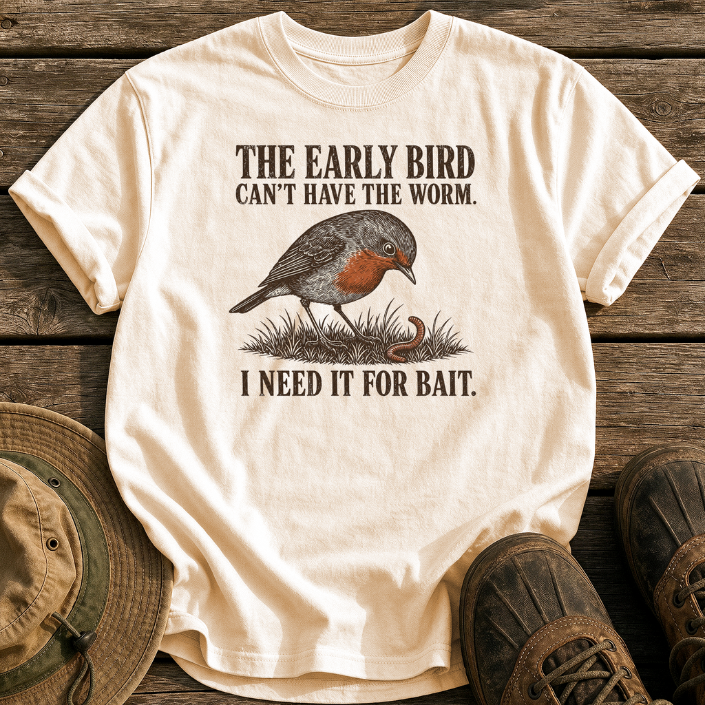 Early Bird Can't Have It tee - Ivory - front