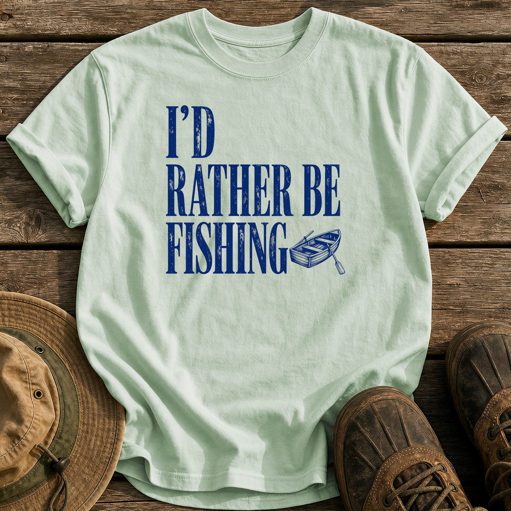 I'd Rather Be Fishing tee - Bay - front
