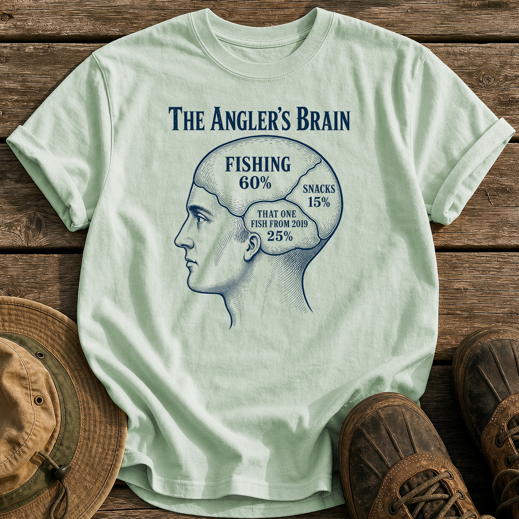 The Angler's Brain tee - Bay - front