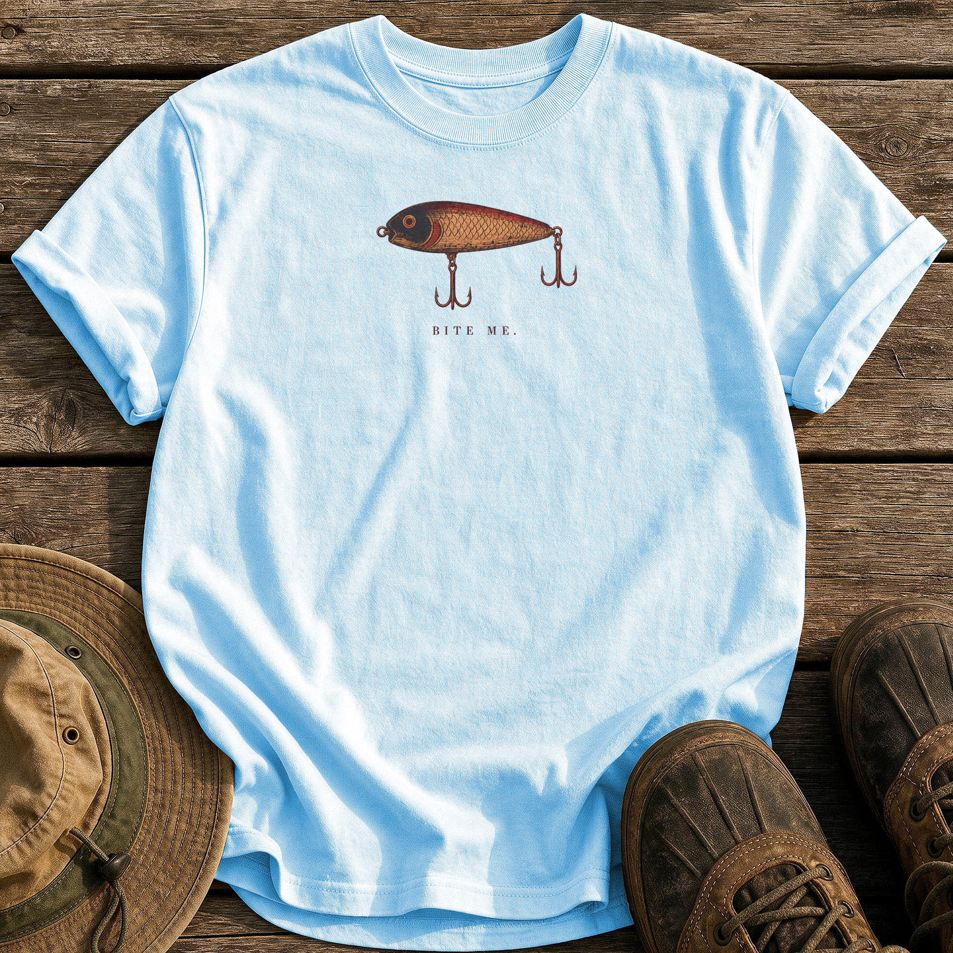 Bite Me tee - Chambray - front
