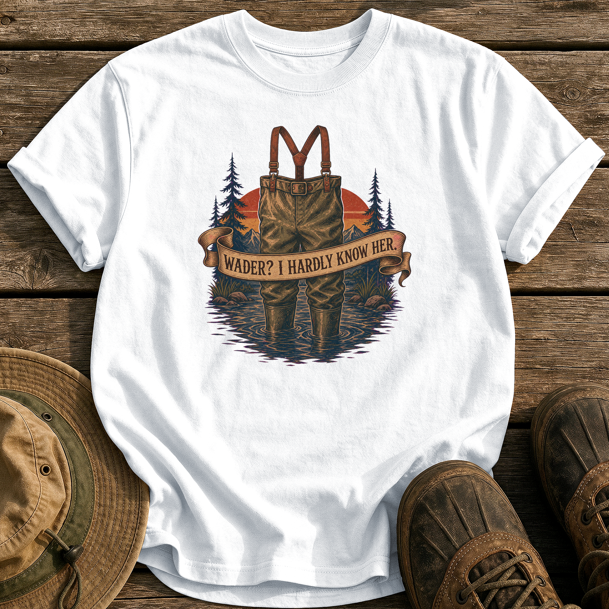 Wader? I Hardly Know Her tee - White - front