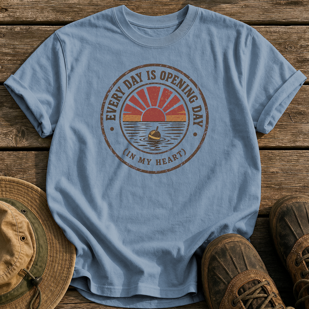 Every Day Is Opening Day tee - Blue Jean - front