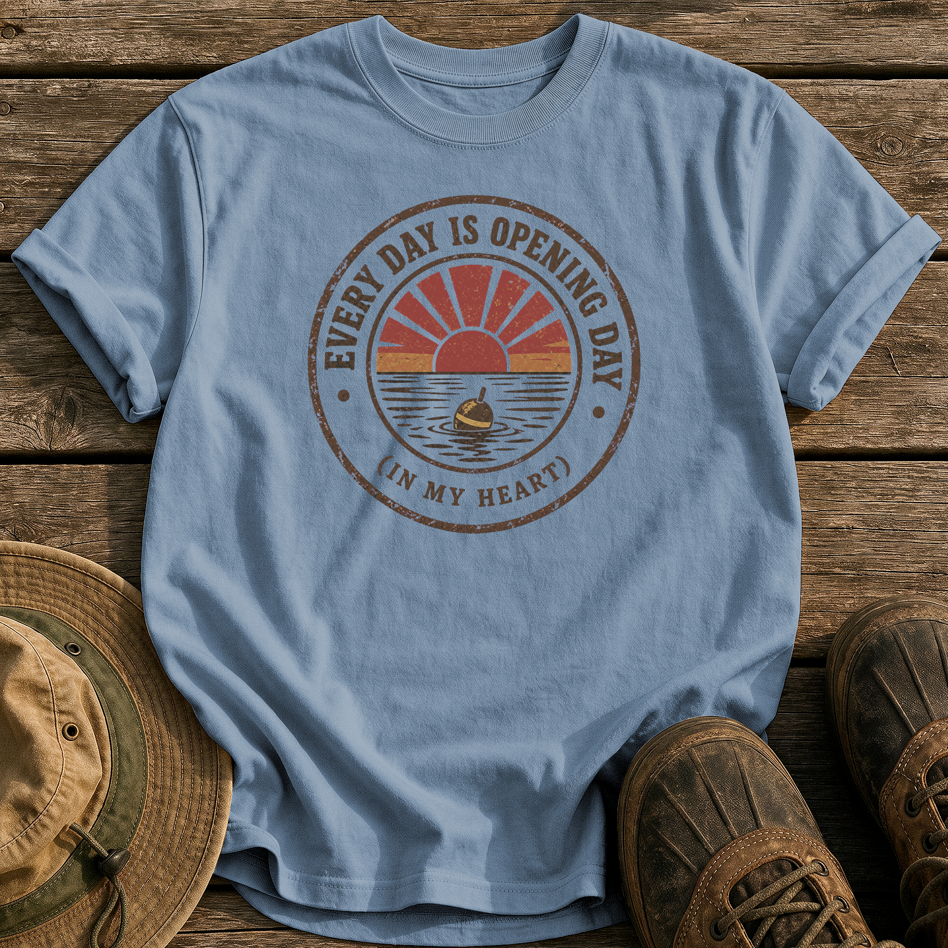Every Day Is Opening Day tee - Blue Jean - front
