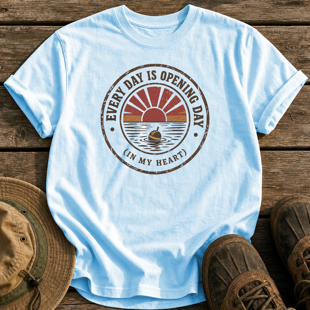 Every Day Is Opening Day tee - Chambray - front