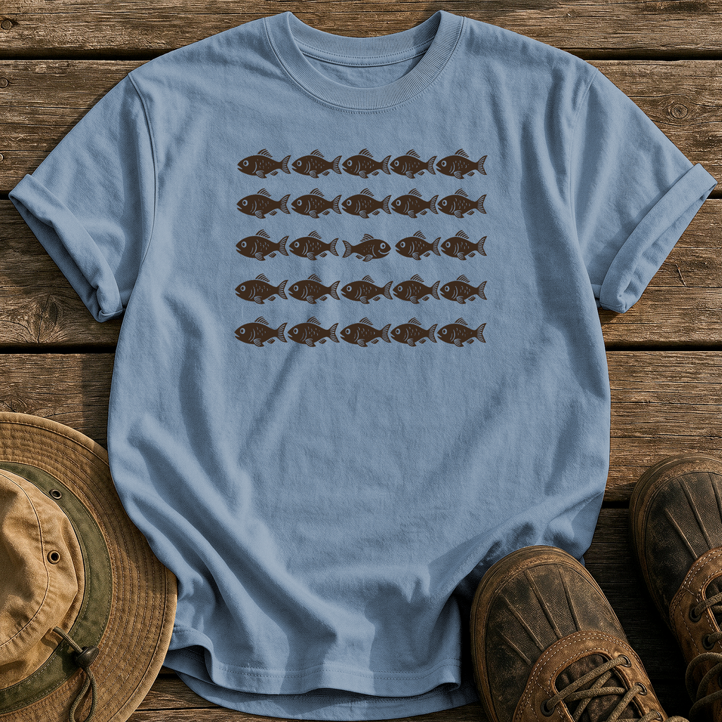 Swim Your Own Way tee - Blue Jean - front