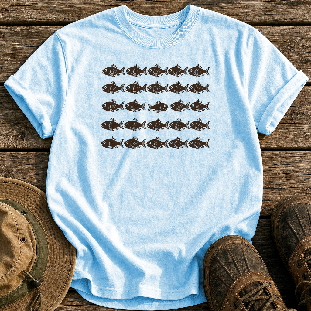 Swim Your Own Way tee - Chambray - front