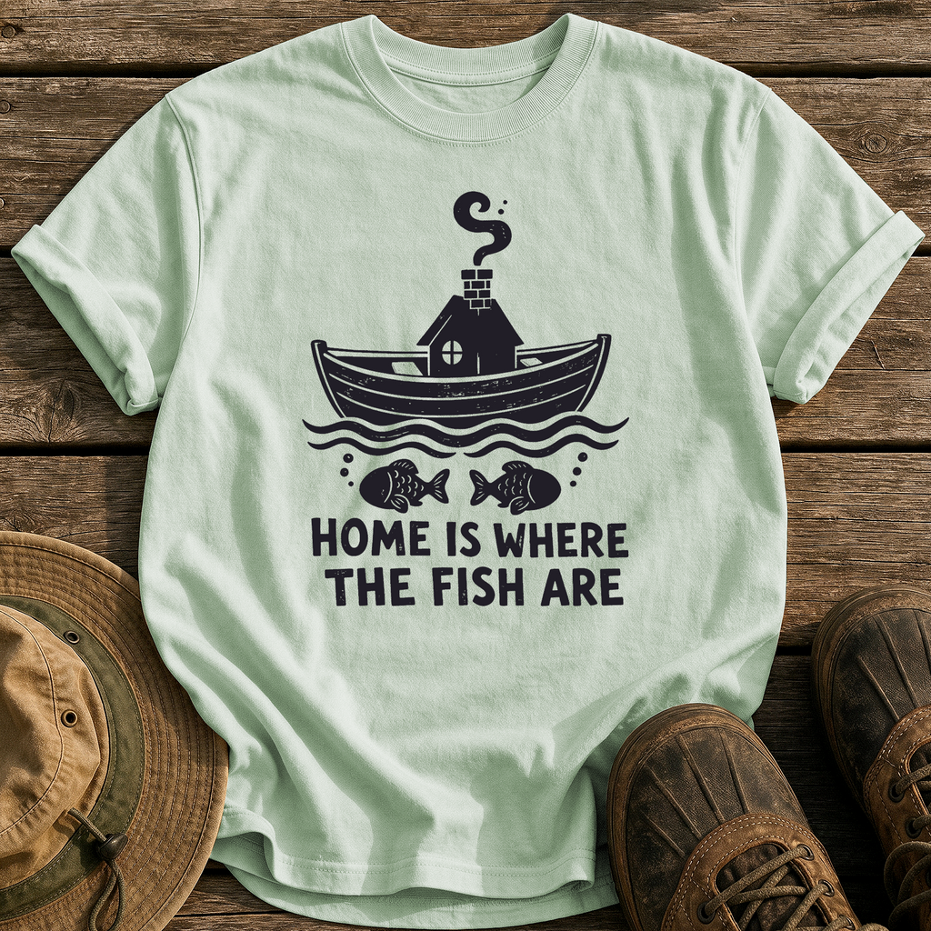 Home Is Where Fish Are tee - Bay - front