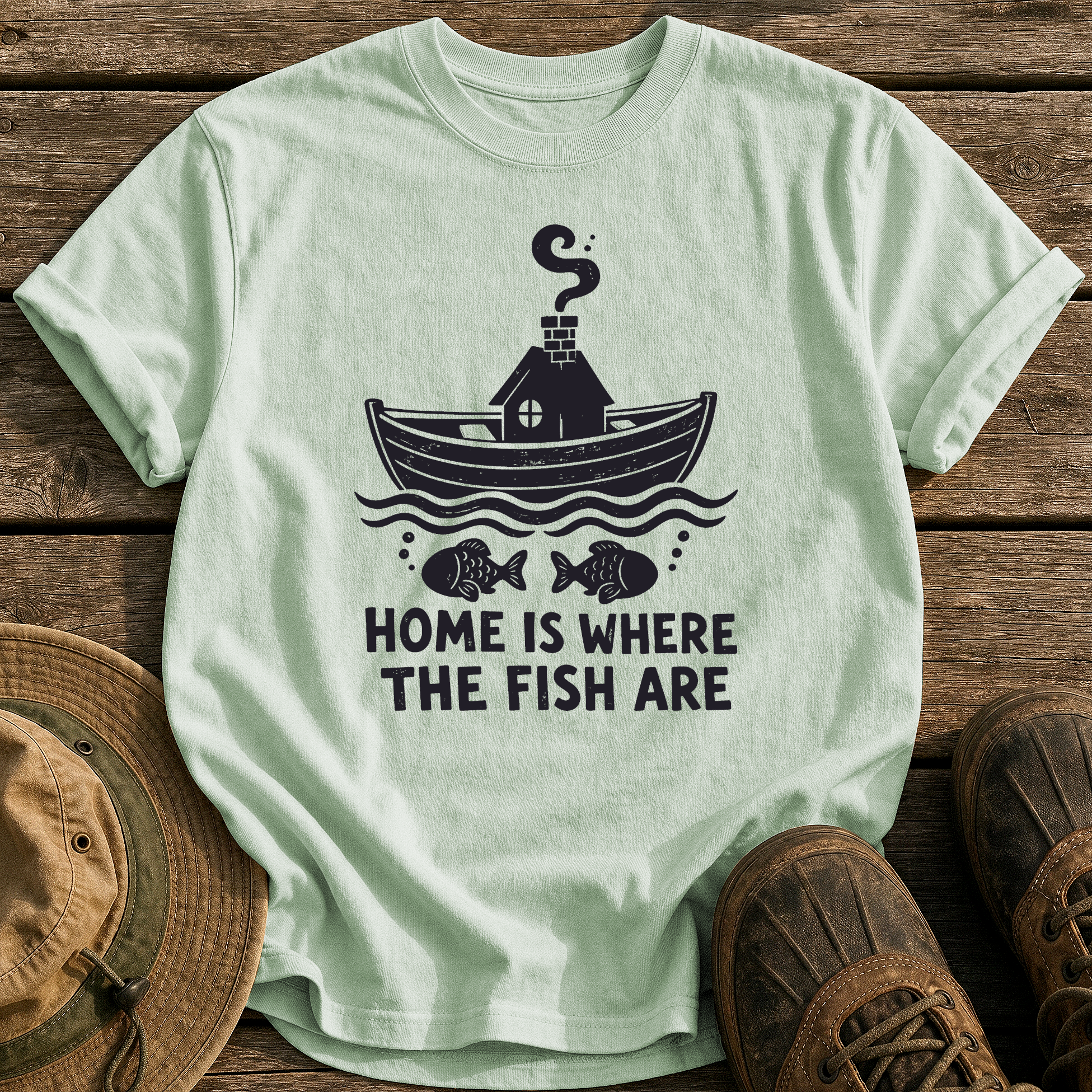 Home Is Where Fish Are tee - Bay - front